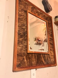 Image 2 of Bridle Cow Hide Mirror
