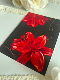 Image 2 of Red Lillies Art Print