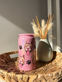 Image 1 of Pitbull Dog Icon Holographic stainless steel tumbler 