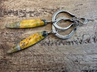 Image 1 of Jasper and sterling silver earrings 