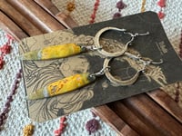 Image 3 of Jasper and sterling silver earrings 