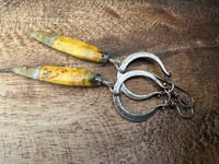 Image 8 of Jasper and sterling silver earrings 