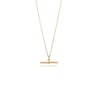 Small T-bar necklace gold