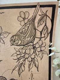 Image 1 of bird and floral perch
