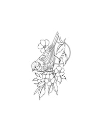 Image 2 of bird and floral perch