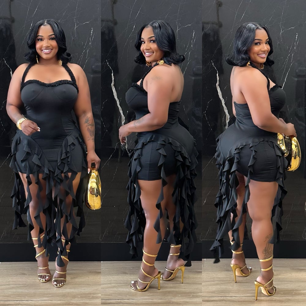 Image of AMOR DRESS-black