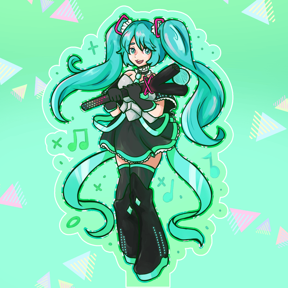 Image of Battle Miku Rainbow Acrylic Standee by JINKO