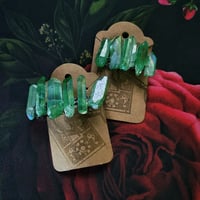 Mermaid Sea Green Crystal Hair Clips