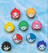 MHA Chibi Heads Dyed Metal