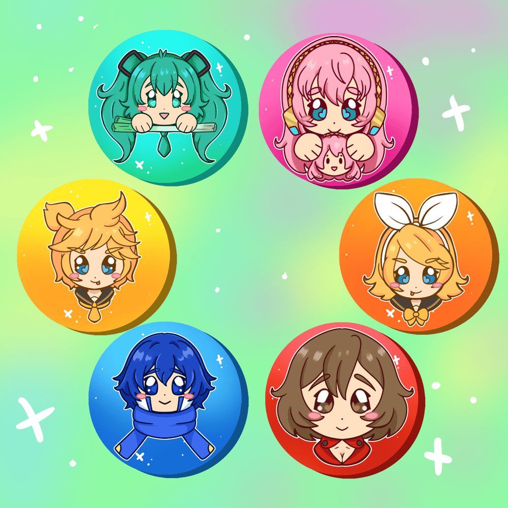 Image of Vocaloid Plush Buttons by JINKO