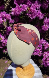 Image 2 of Organic Cotton Top Knot Headband- Plumtastic