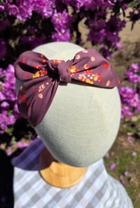 Image 3 of Organic Cotton Top Knot Headband- Plumtastic