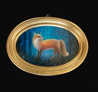 Framed Oil Painting of Fox