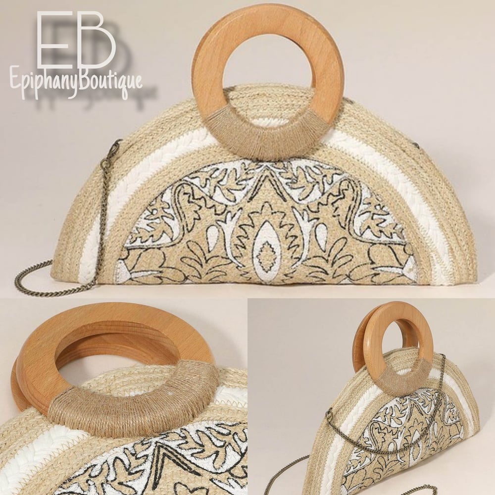 Image of The Woven Marli Clutch