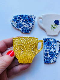 Image 1 of Tea Cup & Coffee Cup Brooches