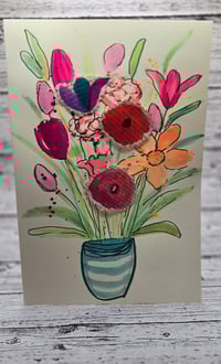 Image 1 of Vintage Newspaper Flowers