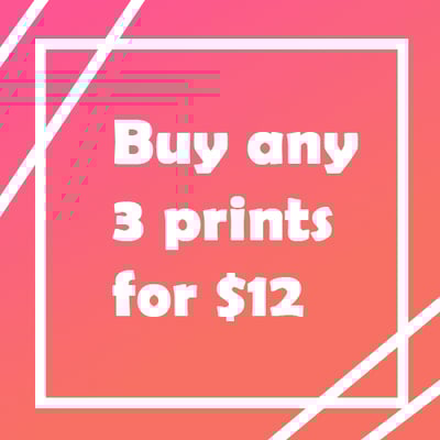 Image of Buy Any 3 Mini Prints For $12