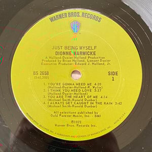 Image of Dionne Warwicke "Just Being Myself"