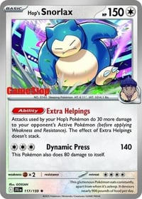 Hop's Snorlax - 117/159 (GameStop) (Cosmos Holo) - SV09: Journey Together - SEALED