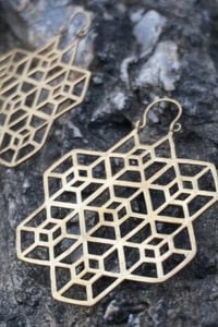 Honeycomb Big Earrings