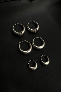 Image 1 of Classic Sterling Silver Chunky Earrings