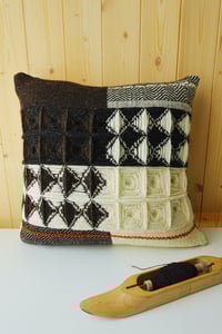 Image 2 of Waffle Woven Cushion | Sustainable British Wool Pillow