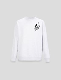 Image 2 of PREORDER Trust Issues Crewneck: Ash Grey - Black
