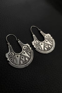 Image 1 of Tribal Earrings (Silver/Brass)