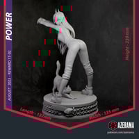 Image 4 of 3D Printed Power Figurine – Chainsaw Man Model (Pre-Sanded, Unpainted & Unassembled)