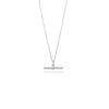 Small T-bar necklace silver