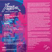 Image 2 of X-RAY SPEX  ''live at the roxy club'' lp