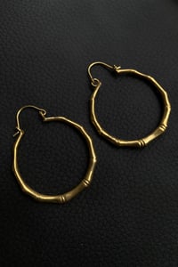 Image 1 of Bone Hoop Earrings (Silver/Brass)