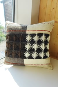 Image 3 of Waffle Woven Cushion | Sustainable British Wool Pillow