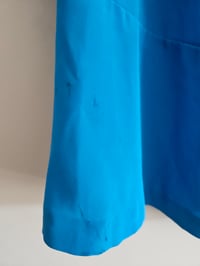 Image 4 of PRISSY VINTAGE Royal Blue wrapover draped gathered shoulder pad multi-way top UK 8