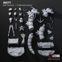 Image 4 of 3D Printed Misty & Water-Type Pokémon Fan Figure (Pre-Sanded, Unpainted & Unassembled)