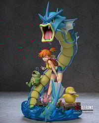 Image 1 of 3D Printed Misty & Water-Type Pokémon Fan Figure (Pre-Sanded, Unpainted & Unassembled)
