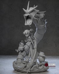 Image 3 of 3D Printed Misty & Water-Type Pokémon Fan Figure (Pre-Sanded, Unpainted & Unassembled)