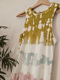 Image 7 of PRISSY VINTAGE Reworked hand tie dye ribbed midi maxi dress UK 8 10