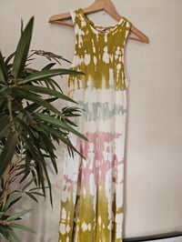 Image 8 of PRISSY VINTAGE Reworked hand tie dye ribbed midi maxi dress UK 8 10