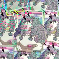 Image 2 of Furry: Bara Unicorn Holographic Stickers