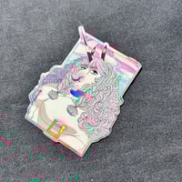 Image 3 of Furry: Bara Unicorn Holographic Stickers