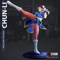 Image 1 of 3D Printed Chun-Li Figurine – Street Fighter Fan Model (Pre-Sanded, Unpainted & Unassembled)