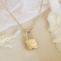 Image 1 of Secure in Christ Lock Necklace 🔒✨