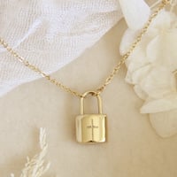Image 2 of Secure in Christ Lock Necklace 🔒✨