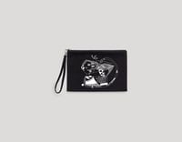 Image 4 of The Kiss Clutch: Black - White