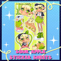 Image 1 of Original: Sour Apple Sticker Sheets