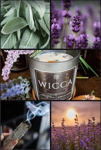 Image 2 of WICCA/ White Sage & Lavender Scented Candle