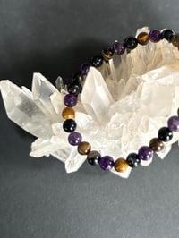 Image 1 of For Protection: Amethyst, Black Tourmaline, & Tigers Eye Bracelet