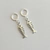 'silver fish' huggie hoop earrings