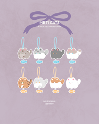 Image 2 of [Pre-Order] MBTI Cats Acrylic Cellphone Charm